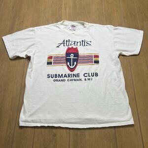 Vintage Atlantis Submarine Club Grand Cayman, B.W.I. graphic t-shirt Sz XL